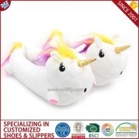 Unicorn Slippers LED Chaussons Licorne Lumineux Plush Unicorn Light Up Slippers