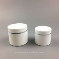 Empty Double Layer White 1 Oz Plastic PP Cosmetic Jars