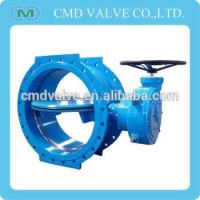 EN593 NBR EPDM Soft Seat Seal Flange Ductile Iron GGG40 GGG50 Double Eccentric Butterfly Valve