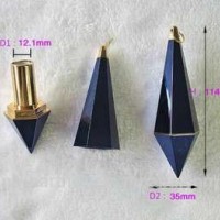 Free Samples Empty 5g Diamond Shape Mirror Blue Plastic Lipstick Tube With UV Spray Coating