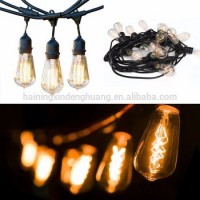 Custom Waterproof Vintage Edison St64 Temporary Incandescent Outdoor Commercial Decorative Christmas