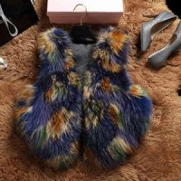 Latest Style Lady Boutique Fur Vest Fancy All-match Girl Winter Fashion Vest