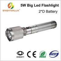 Factory Supply CE Rohs 2*D Cell Operated Self Defensive Tactical Aluminum 5W USA Cree High Power Led