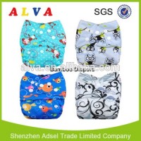 Baby Absorbent Reusable Organic Diapers Bamboo Cloth Nappy Wholesale