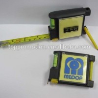 HEYU Plastic 4 In 1 Multifunction Mini Promotion Steel Tape Measure With Memo Pad Ball Pen Level