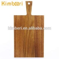 2014 Durable Rectangle Acacia Wooden Fish Vegetable Cutting Board With Weight