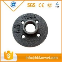 2017 Best Selling 1/2" Black Malleable Iron Pipe Fitting Floor Flange