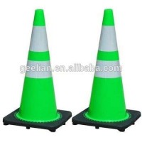 Manufacturer Lime Green Or Blue Color Reflective PVC Plastic Safety Traffic Cone