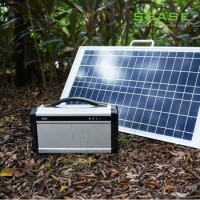 220V/120V 220Wh LiPOLYMER Battery Portable Solar Generator  Pure Sinewave AC Inverter 2xDC12V 2xUSB 