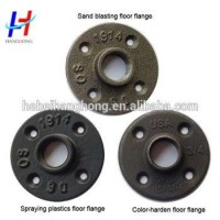 1/2"-3/4" Black  Galvanized Metal Pipe Flange And Pipe Fittings For Furniture Legs