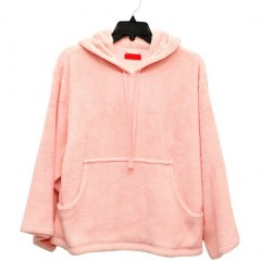 Girl/Women's Solid Color Coral Fleece Sweater Fashion Hoodies图1