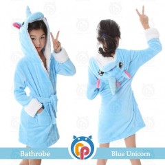 Cartoon Unicorn Four Seasons Bathrobe for Children图1