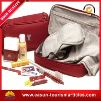 Red Color Custom Design Travel Kits Set for Aviation