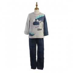 Kids Microfiber Embroidery Pyjama Set Fleece Homewear with Oekotex Standard图1