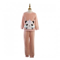 Unicorn Panada with Wing Flannel Fleece Lady Pyjama图1