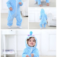 Baby Romper Winter Bunny Design Animal Shpae Coarl Fleece and Flannel Fleece with Hoodie图1