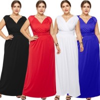 European and American Hot Models Plus Big Size Summer Dresses Women Long Party Dress