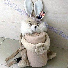 Cute Baby Coral Fleece Blankets & Bag - Lovely Bunny图1