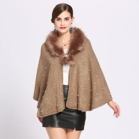 Shawl Fox Fur Collar Cashmere Shawl Scarf Customization