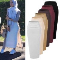 Fashion Women Long Wool Fabric High Quality Elastic Long Half Skirt for Muslim Ladies