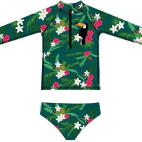 Printed Swimsuit Swimming Suit Modest for Kids Rash Guards Swimwear