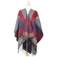 Autumn and Winter Shawl Coat Dual-Purpose Fringed Air Conditioning Open-Ended Shawl