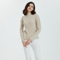 2020-New Styles Ladies Fashion Mock-Neck 100% Royal Cashmere Pullover Sweater