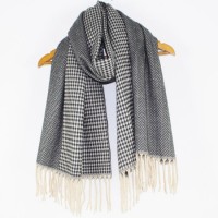 High-Quality Thick Herringbone Monochrome Acrylic Jacquard Scarf