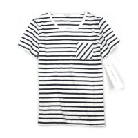 Sheep Run Kid's Linen Striped Crew T-Shirts for Summer