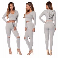 Custom Women Long Sleeve Hoodies Tracksuit