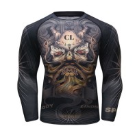 Wholesale Anime Dragon Ball Z Series Clothing Mens 3D Printed Long Sleeve Compression Gym Shirt