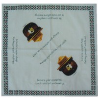 Wholesale Cheap Custom Cotton Square Smokey Bear Bandanas