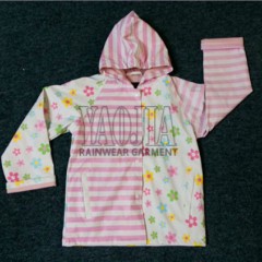 Popular Style Beautiful Kids Girl Rain Jacket with PU Coating图1