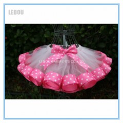 DOT Print Brim and Bowknot Baby Mini Skirts图1