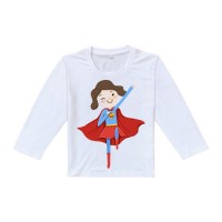 Low MOQ Long Sleeve 100%Polyester Sublimation Print T-Shirt