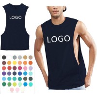 Bulk Wholesale Custom Printed Men's Dropped Armhole Tank Tops