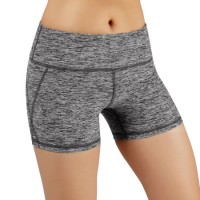 Women Fashion Tight and Comfortable Without Pockets Opaque Solid Color Running Yoga Mini Shorts