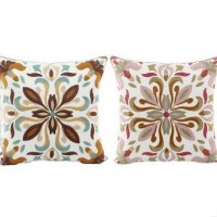 Cotton Pillow Canvas Wool Embroidery Decorative Cushion Cover Pillow Case Flower Design Classic Styl