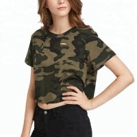 Wholesale Custom Print Camouflage T Shirt for Women