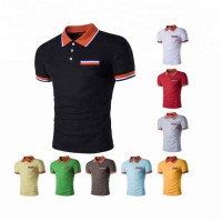 Striped Collar Customed Logo OEM Service Classic Design Casual Clothes Sports Pique Singgle Jersey M