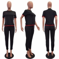 Summer Clothing Custom Logo Different Colors Women 2 Piece Tracksuit Dress Suit Sports Wear