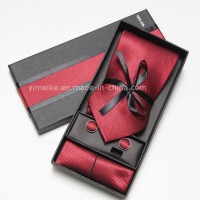 Hot-Selling Silk Tie Handkerchief Cufflink Set for Men