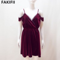 Premium Quality Wholesale Customised Style Women Strapless Velvet Dress