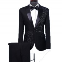 Fashion Men`S Tuxedo Slim Fitting Evening Dress Men`S Blazer Pants Vest and Suits