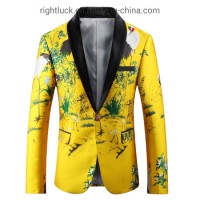 Slim Fit Fashion Men`S Printing Blazer Jacket Suits From China Factory