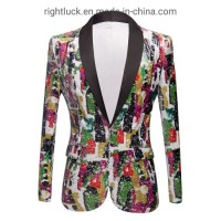 Fashion Shinning Embroidery Sequins Men`S Blazer Jacket Tuxedo Suits From China Garment Factory