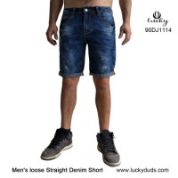 Men's Denim Blue Jeans Shorts Guys Shorts Jeans