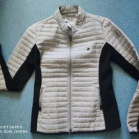 Rib Joint Women Quilted Slim Jacket