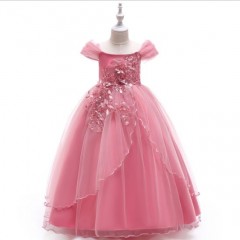 Long Princess Dress Fairy Maiden Flower Dress Stage Performance Pompadour Dress图1