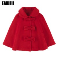 New Wholesale Children Apparel Kids Clothing Winter Navy Woolen Coat Girl/Child Jacket